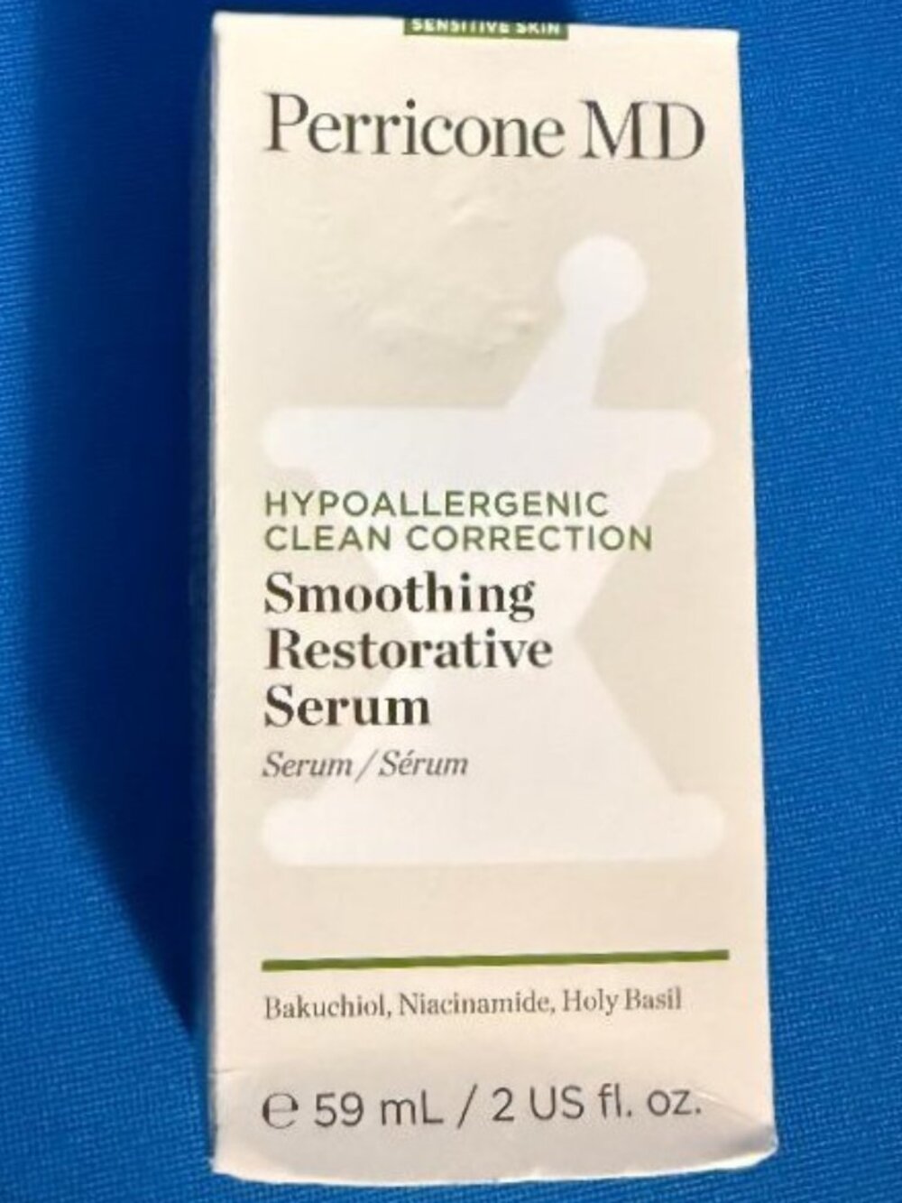 NEW PERRICONE MD SMOOTHING RESTORATIVE SERUM / HYPOALLERGENIC CLEAN CORRECTION